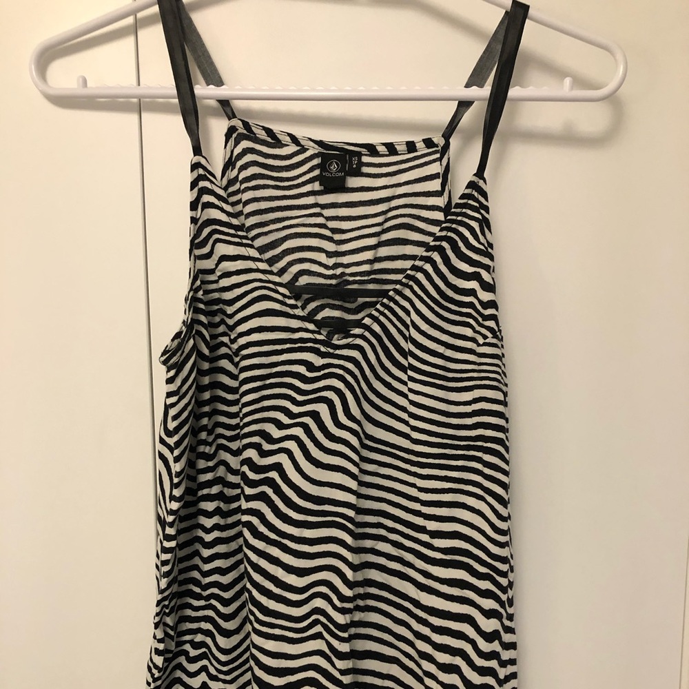 Zebra Volcom Tank with Faux Leather Straps, in GUC